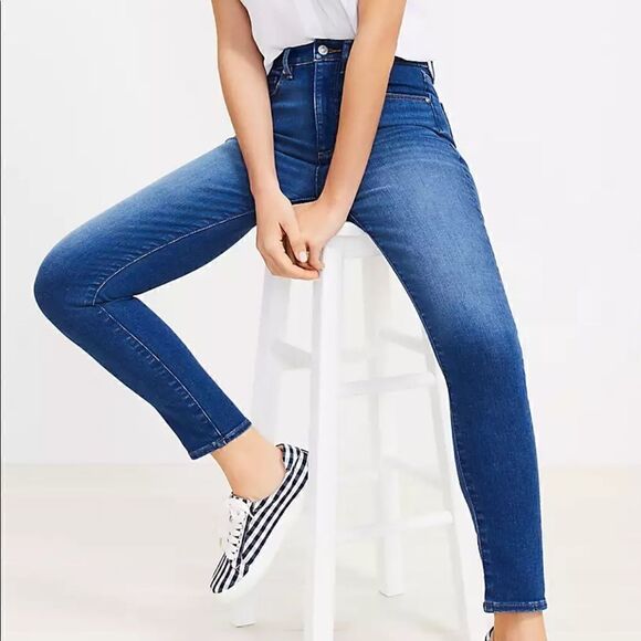 Ann Taylor Loft Modern High Waist Skinny Ankle Jeans, size 2 or 26 - Picture 1 of 5